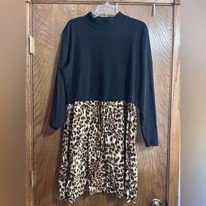 Maurices XXL mock neck mixed fabric dress NWT!